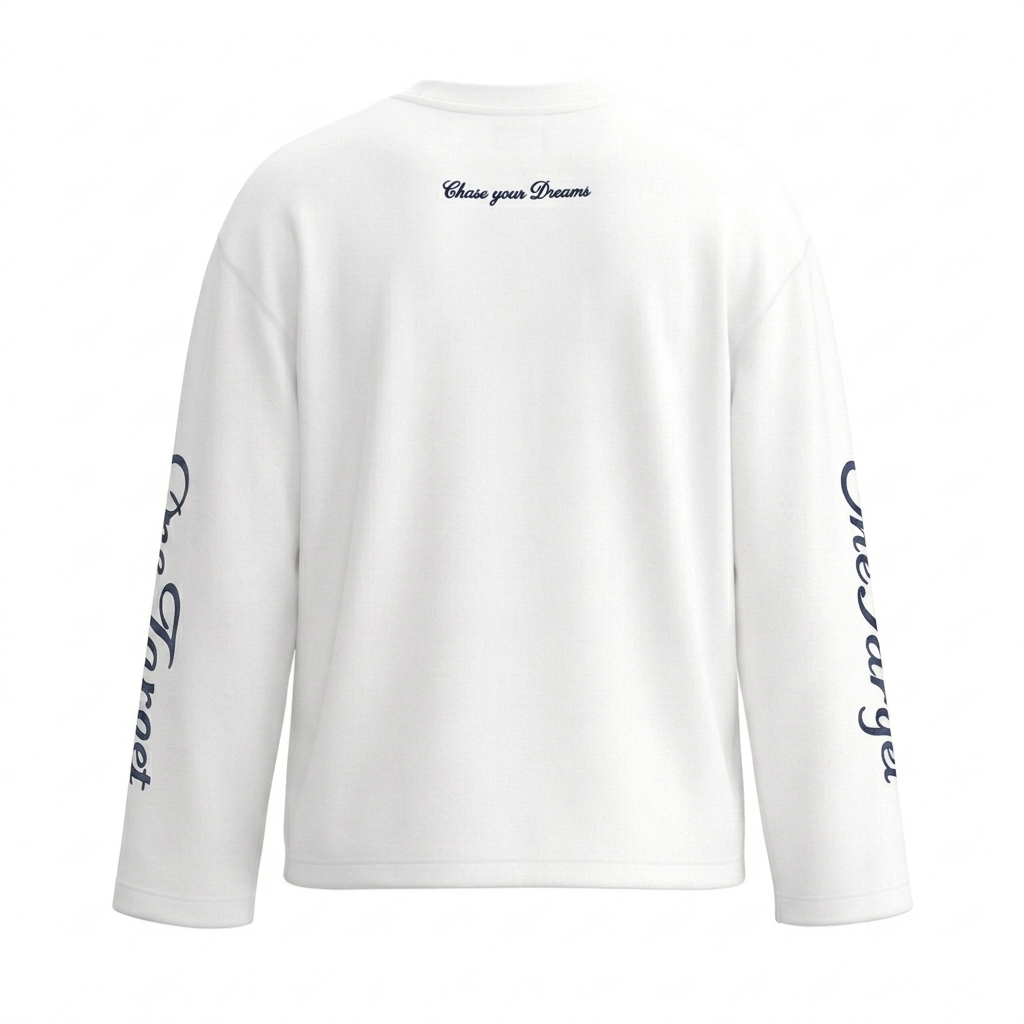 OT White & Navy Blue Longsleeve